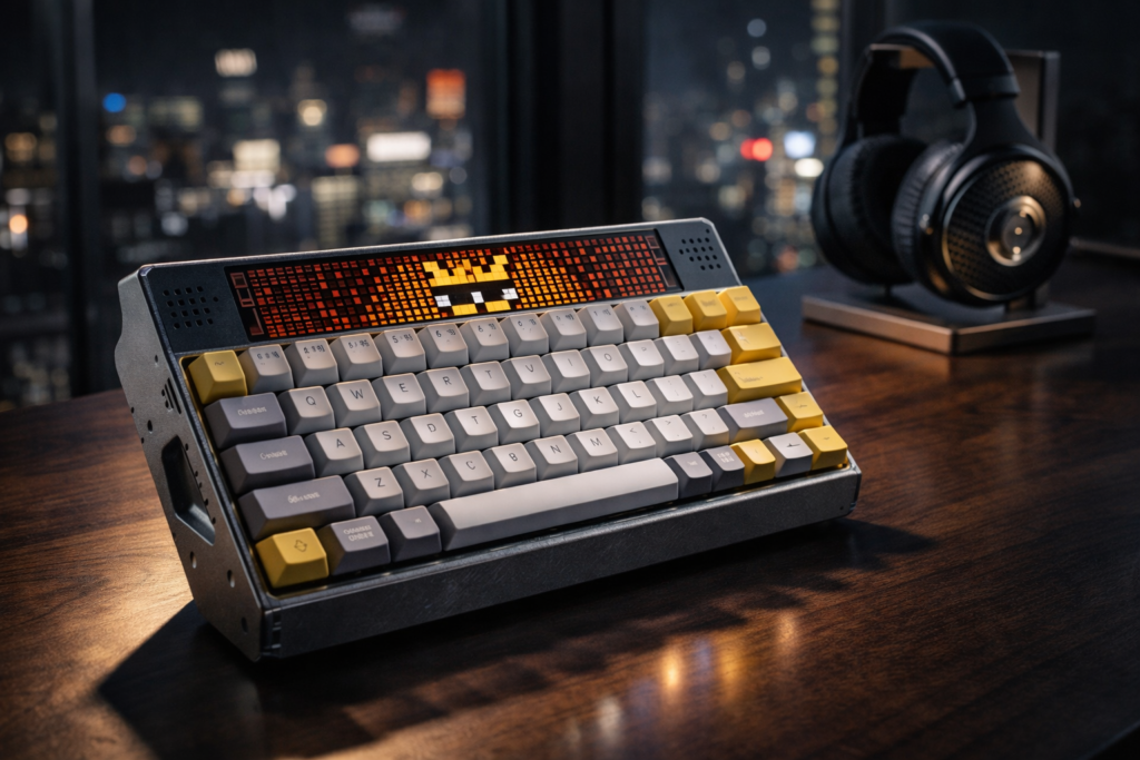 Angry Miao Cyberboard R4 Graffiti edition CNC aluminum mechanical keyboard with LED matrix